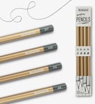Graphite Pencils Gold - Bookaroo