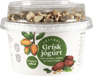 Léttmál Grísk jógúrt með möndlum, döðlum og fræjum í toppi 180 g