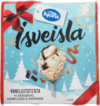 Kjörís Ísveisla Vanilluísterta með súkkulaðiskel, karamellusósu & marensbotni 1000 ml