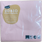 Duni Mellow Rose lífrænar pappírsservíettur 20 stk