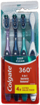 Colgate 360 Deep Clean mjúkir tannburstar, 4 stk