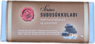 Síríus Suðusúkkulaði 45% með karamellukurli og sjávarsalti 200 g