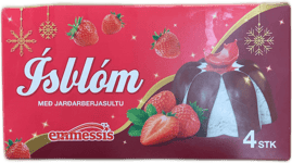 Emmessís Ísblóm Með Jarðarberjasultu 4 stk