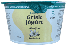 Biobú Lífræn Grísk Jógúrt Vanilla Laktósaskert 200 g