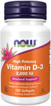 NOW D3-vítamín 2000 IU 120 perlur