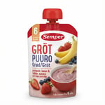 Semper grautur með jarðarberjum, banana og bláberjum 120 g