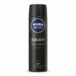 Nivea Men Deep Black Charcoal Dark Wood svitahemjandi úði 150 ml