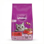 Whiskas þurrfóður fyrir fullorðna ketti með nautakjöti 1,9 kg