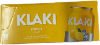 Klaki Sítróna Kolsýrt Íslenskt Lindarvatn 10 x 330 ml