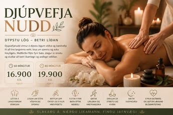 Djúpvefjanudd 60 eða 80 mínútur