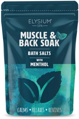 Elysium spa vöðva og bak baðsölt með menthol 450 gr