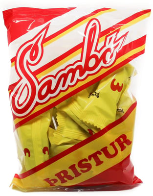 Sanbó Þristur Mjólkursúkkulaði með karamellu og lakkrísbitum 250 g