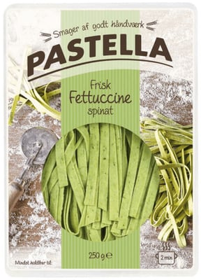 Pastella fettuccine m/spinat 250 gr