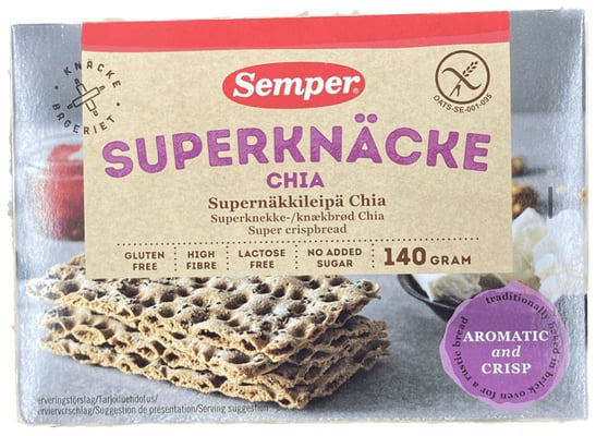 Semper Super hrökkbrauð með chia 140 g