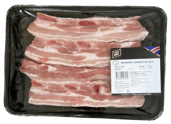 S.g grísasíða sneiðar án puru ca 700 gr