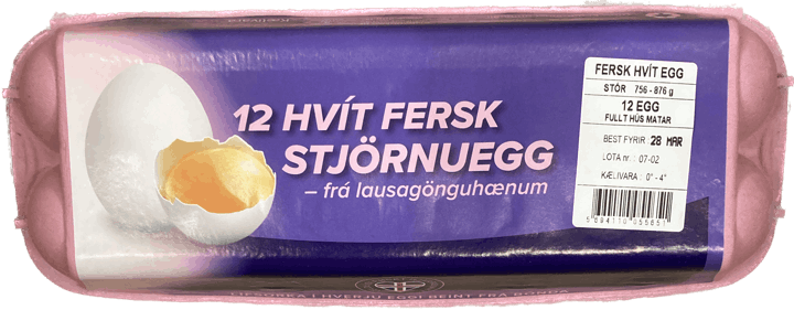 stjörnuegg bleikur 12 stk