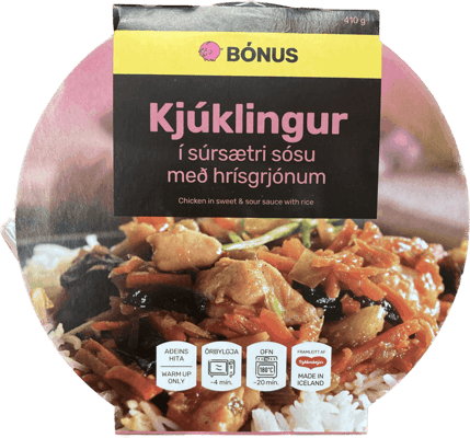 Bónus kjúklingur í súrsætri sósu 410 gr