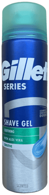 Gillette Series rakgel, róandi með aloe vera, ilmandi fyrir viðkvæma húð, 200 ml