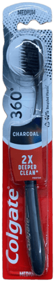 Colgate 360 Charcoal miðlungs tannbursti