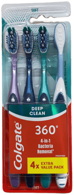 Colgate 360 Deep Clean mjúkir tannburstar, 4 stk