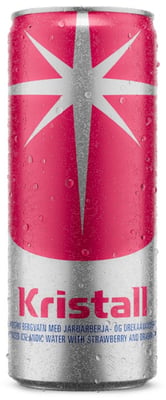 Kristall jarðaber og drekaávöxtur 330 ml