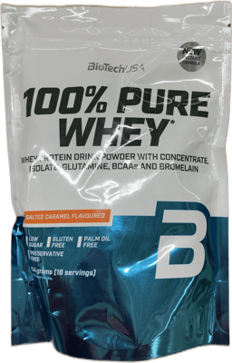 BioTechUSA 100% hreint mysuprótein, saltkaramella 454 g