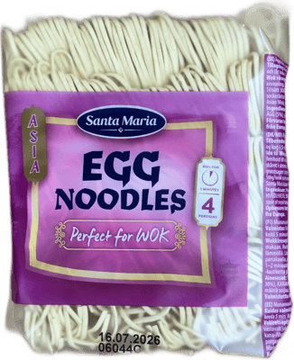 Santa Maria eggjanúðlur, fullkomnar í wok
