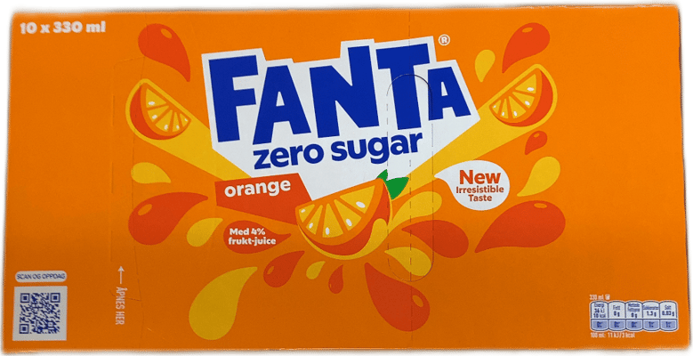 Fanta appelsína án sykurs 10 x 330 ml