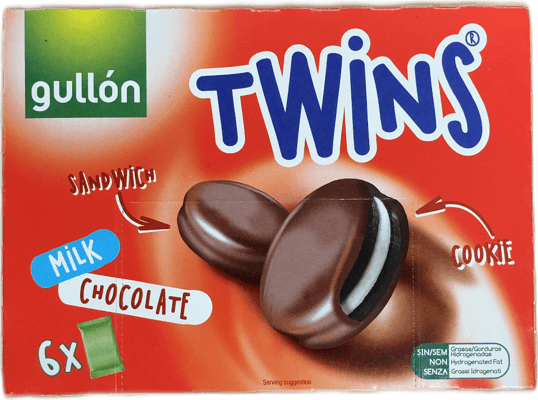 Gullón Twins samlokukex með mjólkursúkkulaði 252 g