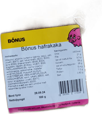 Bónus Hafrakaka 100 g
