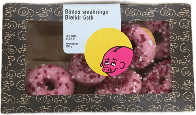 Bónus Smáhringir Bleikir 6 stk 130 g