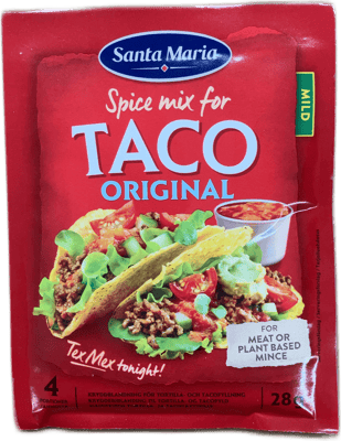 Santa Maria Taco kryddblanda Original Mild 28 g