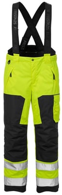 Fristads Airtech vetrarbuxur HiViz gular/svartar