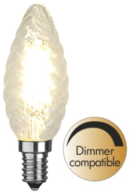 Illumination LED Twisted filament bulb E14 2700K 420lm Dimmer comp.