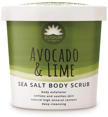 Elysium Spa Sjávarsalts líkamsskrúbbur Avacado & Lime 200 gr
