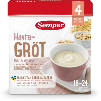 Semper hafragrautur mildur og náttúrulegur 480 g