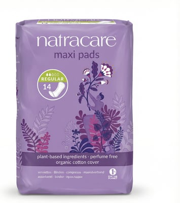 Natracare Maxi dömubindi Regular 14 stk