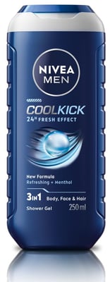 Nivea Men Cool Kick 3 in 1 Sturtusápa 250 ml
