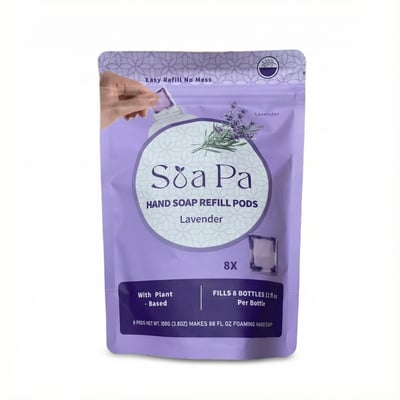 Soa Pa áfyllingarhylki fyrir handsápu, lavender, 108 g