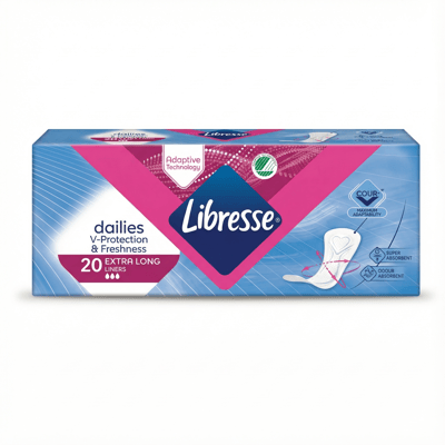 Libresse Dailies V-Protection & Freshness extra löng nærbuxnainnlegg 20 stk