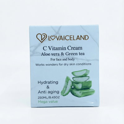 Lovaiceland C-vítamín krem með aloe vera og grænu tei 250 ml