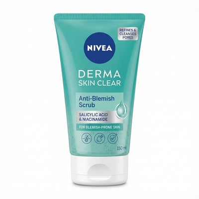 Nivea Derma Skin Clear bóluhreinsandi skrúbbur 150 ml