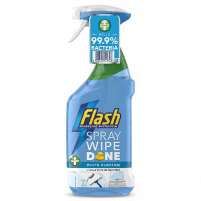 Flash Anti-Bac bakteríudrepandi baðherbergissprey, hvít blóm, 800 ml
