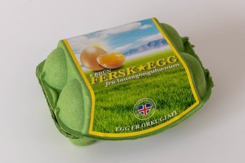Stjörnuegg brún egg mjög stór 6 stk