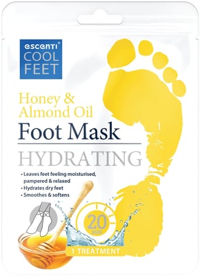 Escenti Cool Feet hunangs og möndlu fótamaski 1 meðferð