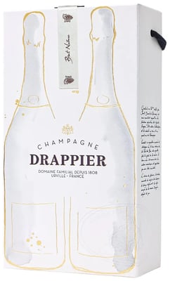 Tveggja flösku gjafakassi frá Drappier - stakur