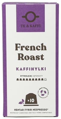 Te & Kaffi French Roast kaffihylki 10 stk.
