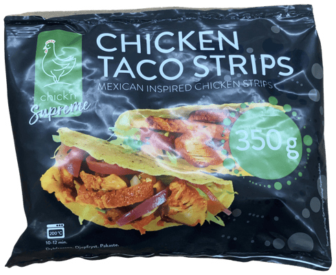 Chickn Supreme kjúklinga taco-strimlar 350 g