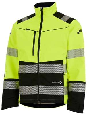 Univern Softshell jakki, HiViz gulur