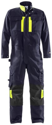 Fristads samfestingur navy/HiViz gulur, eldtefjandi